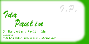 ida paulin business card